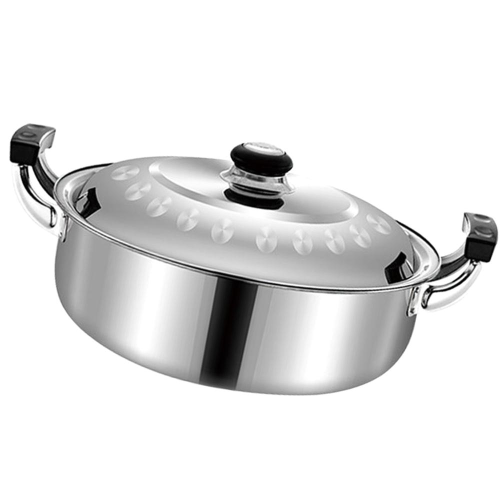 Hotpot Pot Stainless Steel Dual Handle Divided Multi-Function Stockpot Double Flavor Hotpot Cooker for Family Gathering