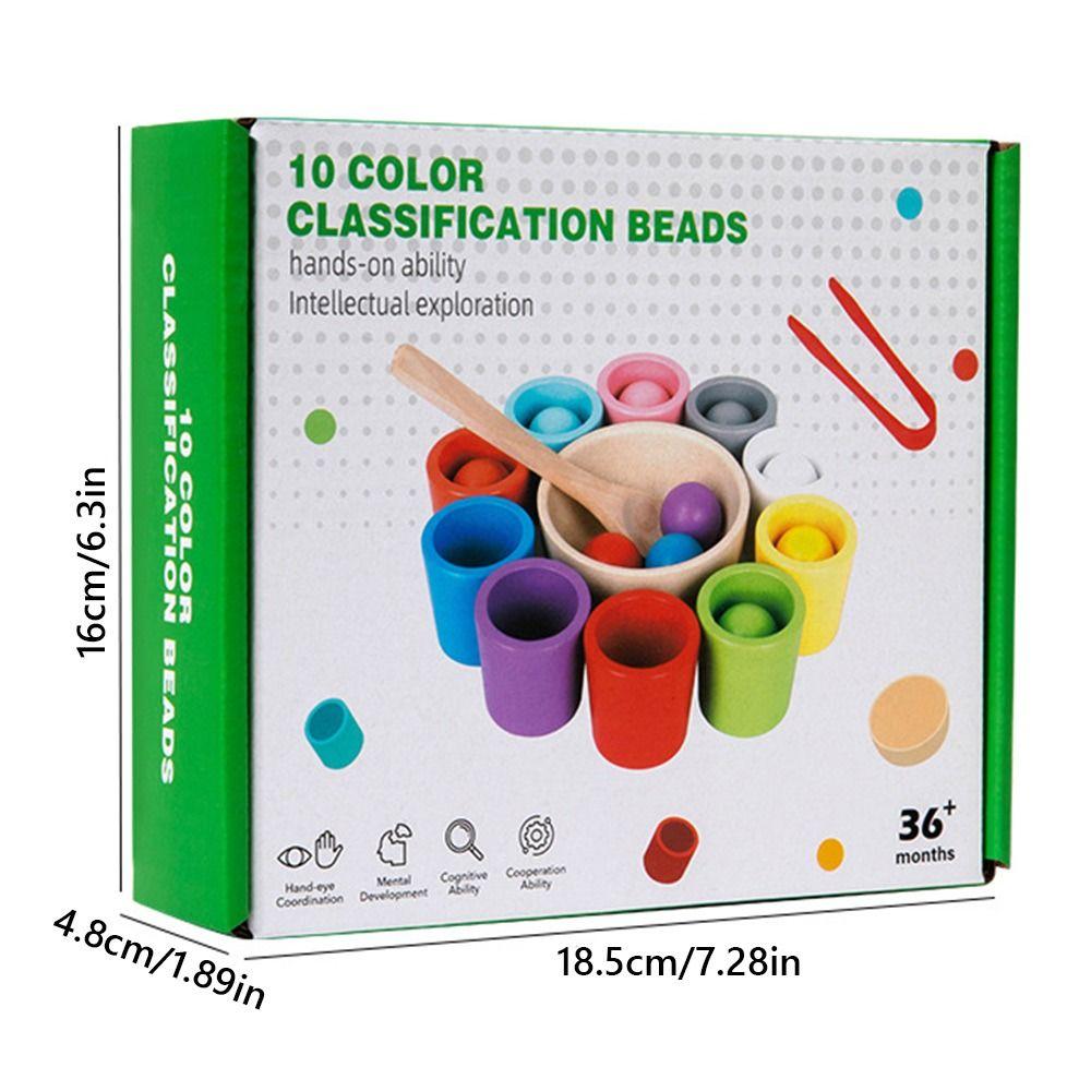 Color Matching Montessori Wooden Toy Multicolor Sorting Cognition Game  Early Learning