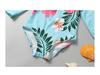 Trendy Korean Toddler Girl's One-Piece Sunscreen Swimsuit Set