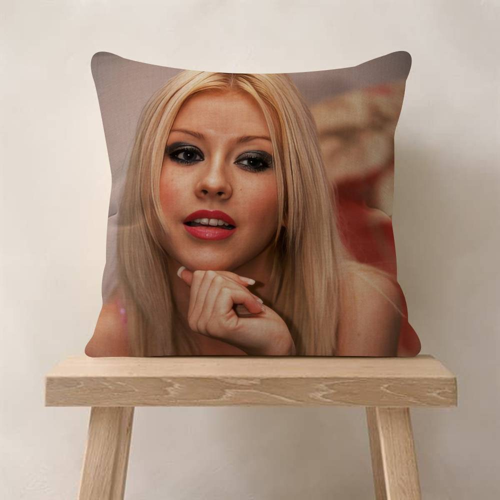 Christina Aguilera Singer Pillow Gift Home Office Decoration Pillow Bedroom Sofa Car Cushion CoverPillow Case
