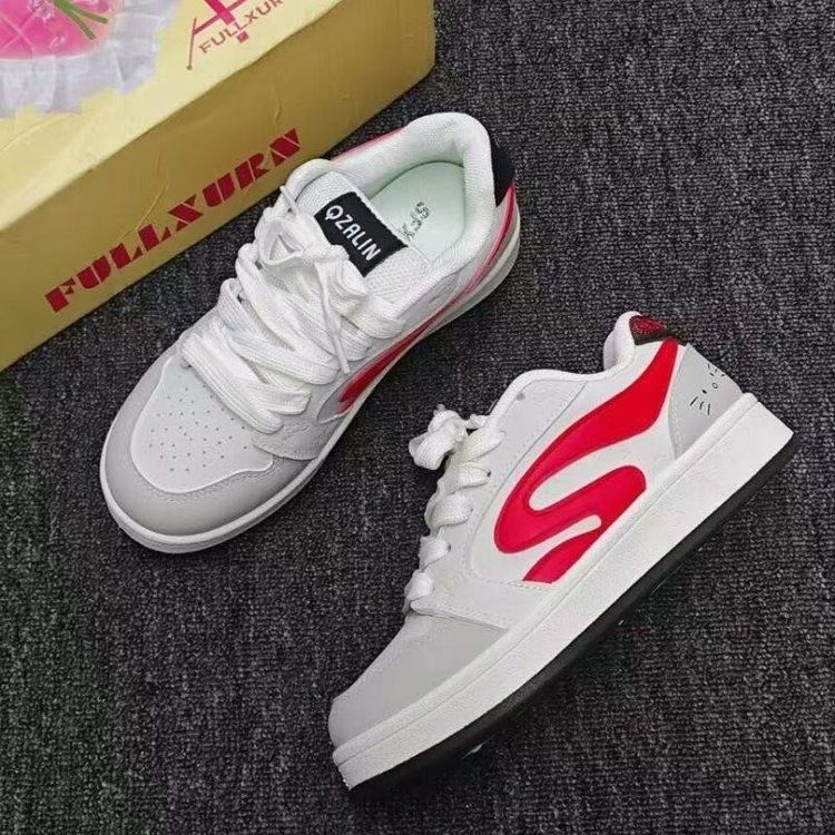 Summer new bread shoes original niche lightning low-top board shoes women's retro casual white shoes
