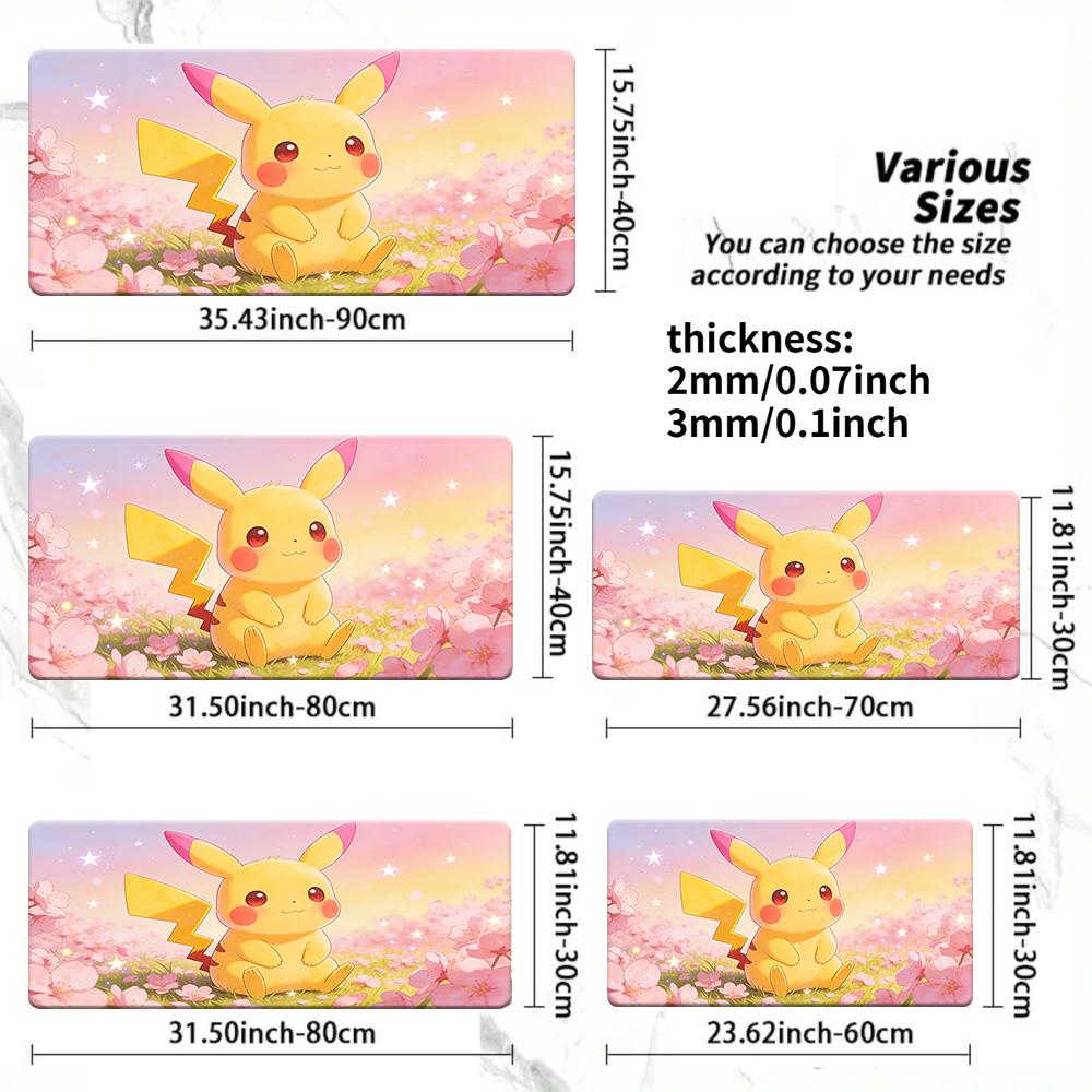 Pokemon Ash  Charizard Sunset Gaming Mouse Pad NonSlip Desk Mat 30x80x0.2cm