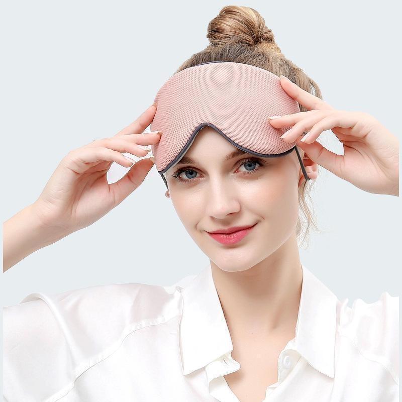Máscara para os olhos de dupla finalidade quente e fresca, sombreamento e ventilação de seda gelada Máscara para os olhos para dormir