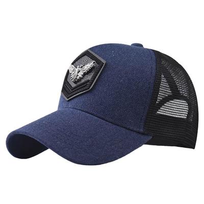 Baseball CZA418 [White Fang] Hut, Kappe, Kappe, Mesh, Bestickt, Atmungsaktiv, Outdoor, Stilvoll, Herren, Damen, (Marine)