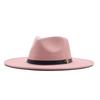 Europe, America, Autumn and Winter New M Standard Big Eaves Peach Heart Concave Convex Top Fashion Flat Top Hat Women's Woolen Jazz Hat