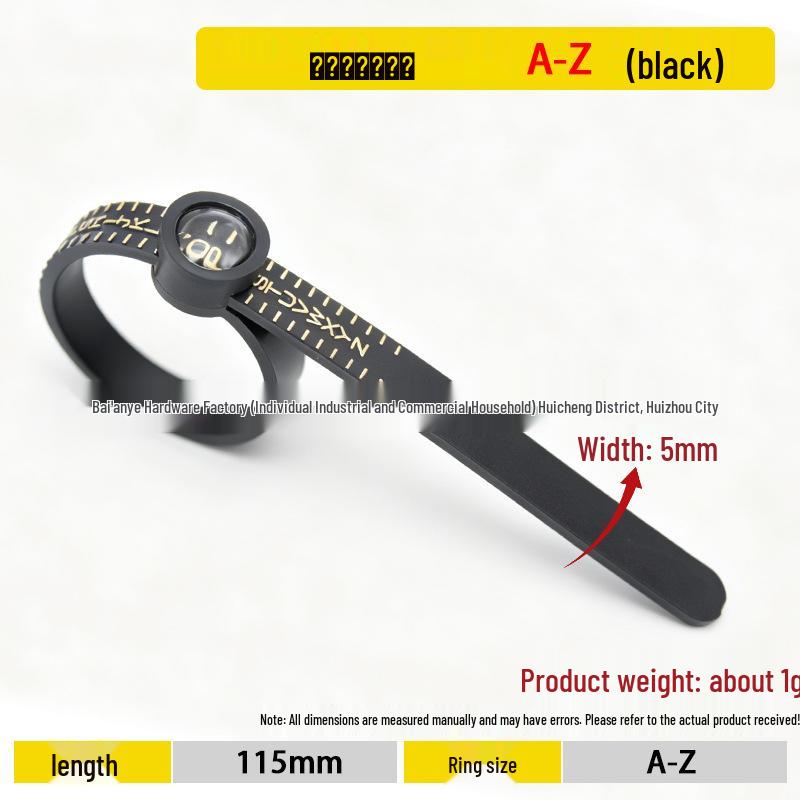 Standard Bracelet and Ring Size Measuring Tool with Magnifying Glass
