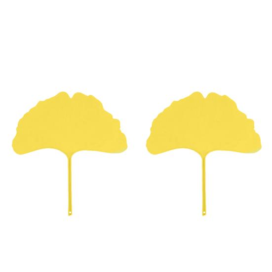 2Pcs Ginkgo Leaf Shape Handheld Fan, Decorative Leaf Hand Fan, Portable Lightweight Summer Cooling Fan, Party Favors for Men Women
