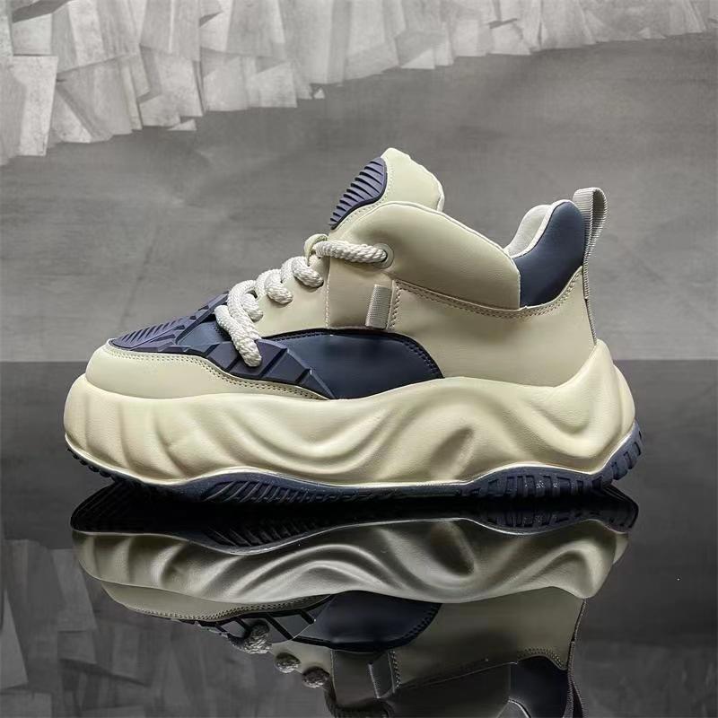 Men's Shoes Spring and Autumn 2024 New Breathable Sports and Casual Shoes Trend Versatile Thick Sole Heightening Dad Shoes