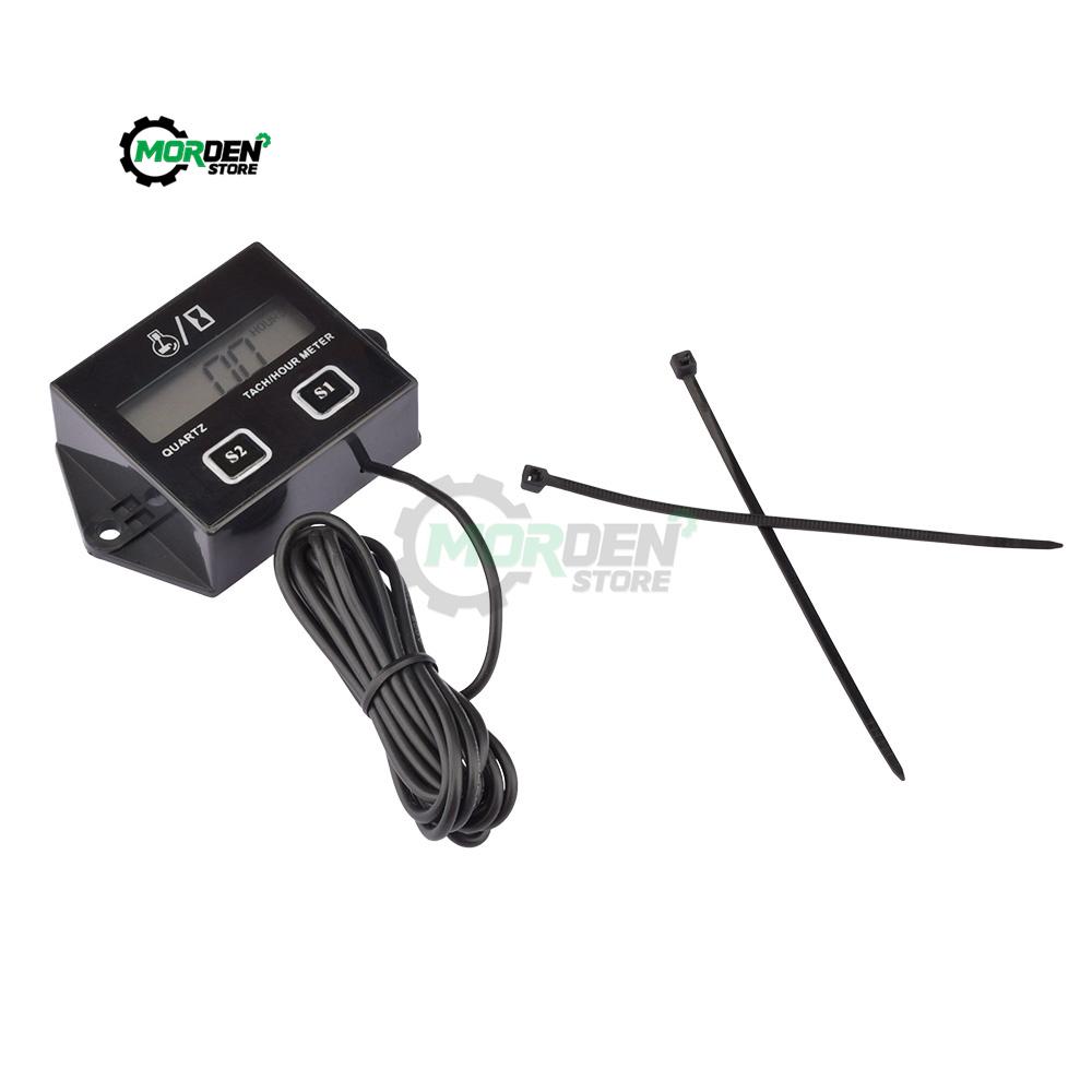 Digital LCD Display Engine Tach Hour Meter Tachometer Gauge Engine RPM Motorcycle Motor Stroke Engine Car Boat Accessories