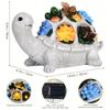 Solar Garden Turtle Statues Decor, Turtle Gifts For Moms, Solar Turtle With Butterfly Outdoor Decorations Solar Lights, Patio Lawn, Yard
