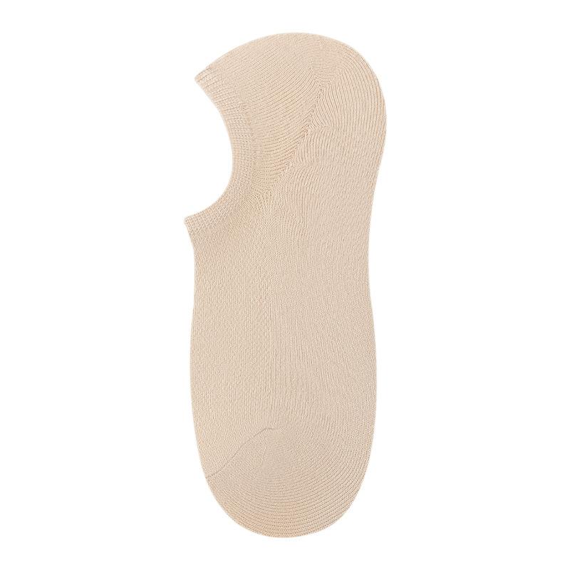Women's Summer Thin 7A Anti Bacterial Essential Oil Sweat Absorber Non Slip Silicone Non Drop Heel Socks