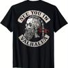 Vi ses i Valhalla Skalle Viking T-shirt Grafisk Kortärmad Unisex T-shirts För Sommar Unisex Hela Säsongen