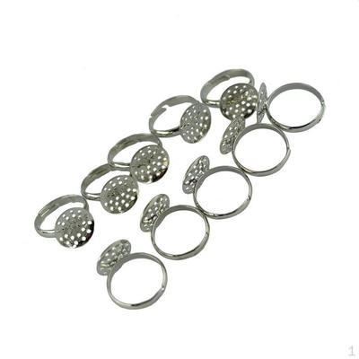 10 Pieces/ Pack Adjustable DIY Empty Settings Glue 14mm Blank Base Pad Jewellery Making Craft -