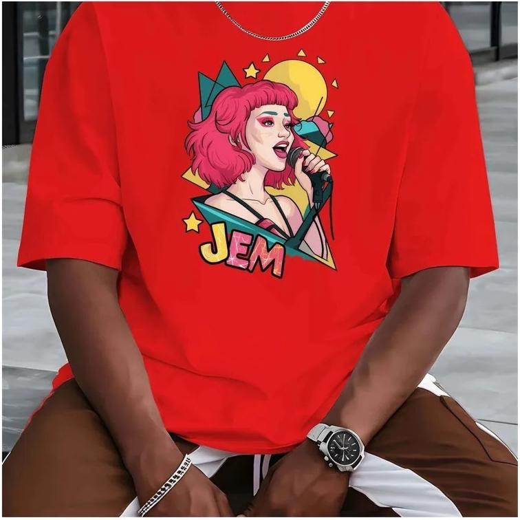 Creative Fun Colorful Pattern Print Short Sleeve T-shirt Summer Comfortable Fashionable Breathable Casual Versatile Sports Men's Cotton T-shirt