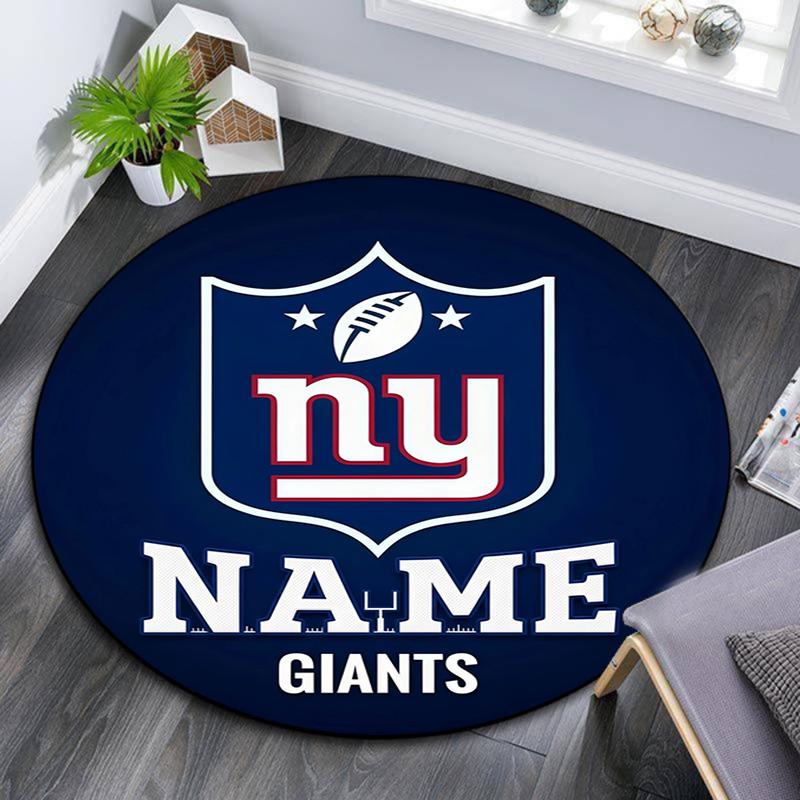 Custom Name,NY pattern round rug,Carpet Rug for Living Room Bedroom Playroom ,Non-slip Floor Mat,Holiday Gifts and Birthday Gifts.