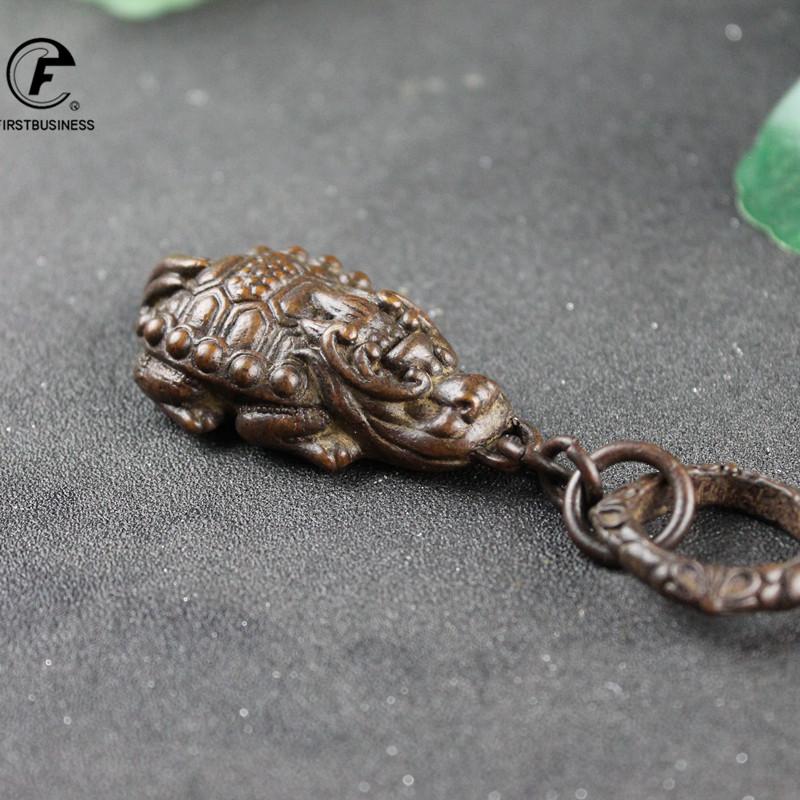Antique Brass Mythical Beast Pi Xiu Statues Retro Copper Ring Brings wealth Small Statue Desktop Decoration Accessories Ornament