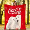 Christmas Gift Halloween Themed Cola Beverage Coca Cola Blanket Soft Home Furnishing Nap Decoration Four Seasons Warm Sherpa Blanket U14