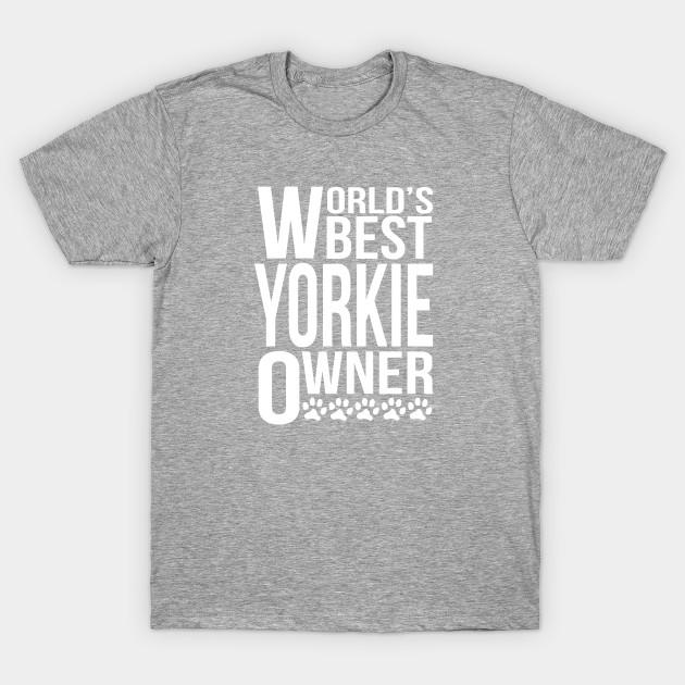 

Unisex Fashion TShirt Worlds Best Yorkie Owner Print TShirt Plus Size XS-6XL T-Shirt 100%Cotton Tops O Neck Short Sleeve Tees S сірий колір