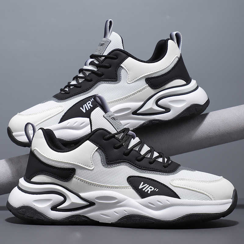 Fashion Round Tip Spring-autumn White Sport Shoes Man Vulcanize Men's Sapatenis Men's Sports Shoes Sneakers Casuall Ternis
