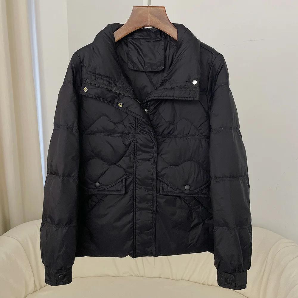 Neue Herbst-Winter-Jacken für Damen Stehkragen Weiße Ente DFashion Jacke