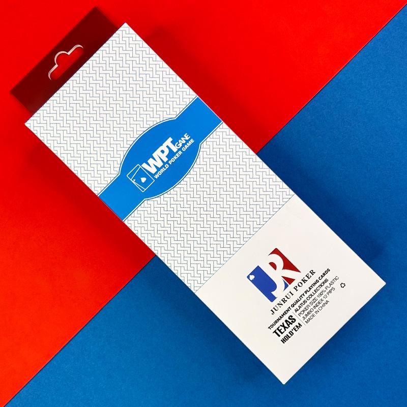 WPT Texas Hold'em Poker Waterproof Large Print Frosted PVC Playing Cards - Durable, Fold-Resistant, Customizable