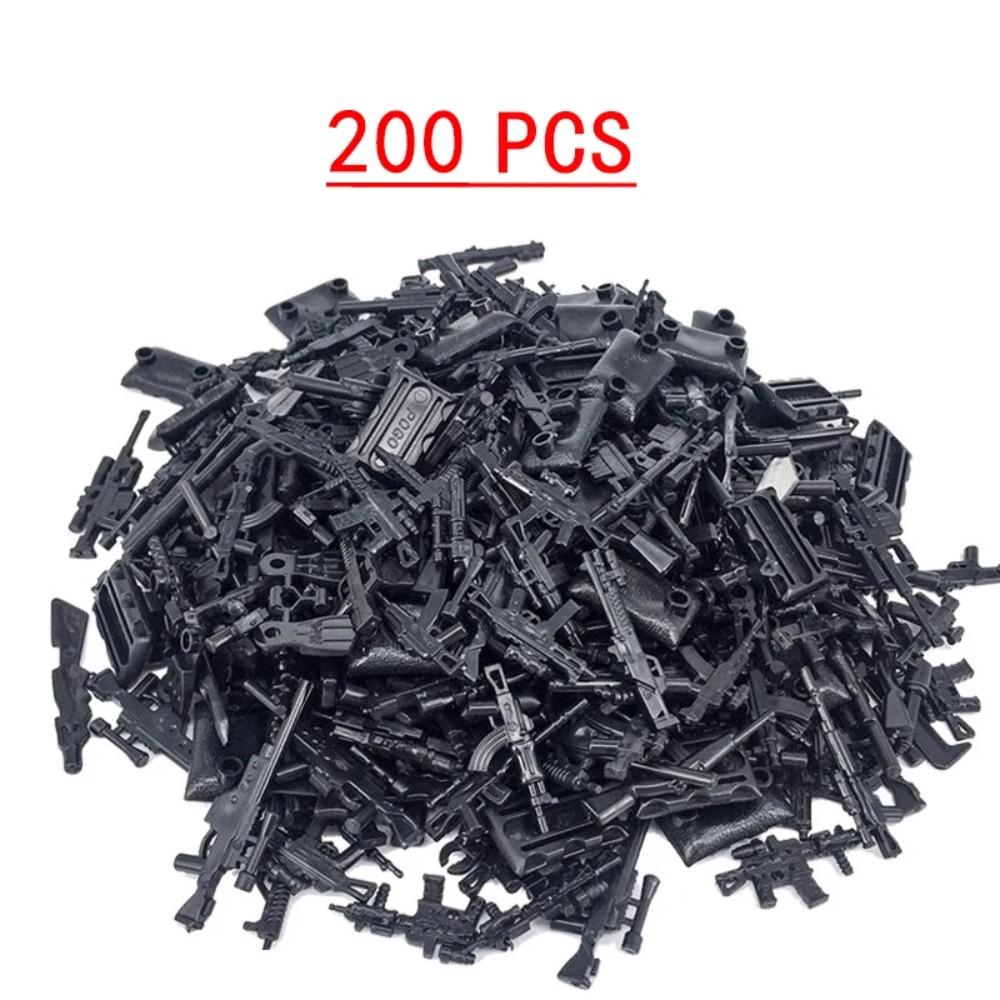 25/50/100/200Pcs Military SWAT Gun Cannon Building Blocks Weapon Army Police MOC Figure DIY Accessories Model Bricks DIY Toys
