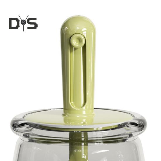 Airtight Glass Spice Jars with Retractable Spoon Leakproof & Moisture-Proof Storage Container for Herbs Salt Pepper Compact Kitchen Organizers for