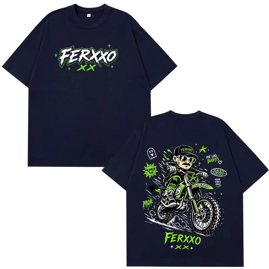 Summer Feid Ferxxo 2026 Tour Printed TShirt Unisex Hip Hop Short Sleeve Casual Loose Cotton Gothic Punk Top Tshirt