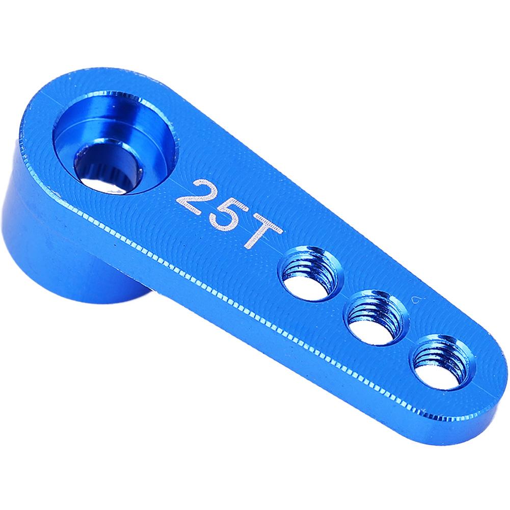 Aluminum Alloy 25T Steering Servo Horn Arm Suitable for RC 1:8:10 Model Car (Blue ( 86NB))