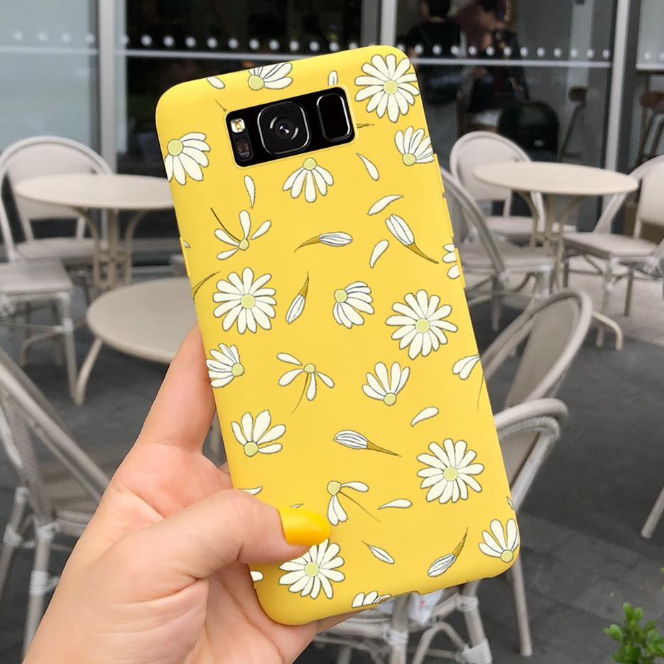 For Samsung Galaxy S8 Case Galaxy S8+ Cover Stylish Sunflower Pretty Girls Cover For Samsung S8 Plus GalaxyS8 S8+ Soft Bags Case