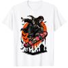Reaper Skateboarding Grim Skelett Skater Halloween Kürbis Fledermäuse Gotisches T-Shirt