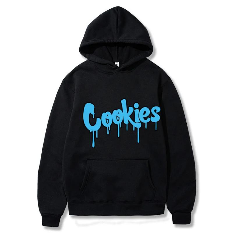 2025 New Anime Cookies Printed Fleece Men's Autumn and Winter Men's and Women's Sweatshirts Hoodies