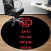 1PC Rammstein Office Round Rug, Non-slip, Soft and Durable Office Rug for Interior Decoration, Perfect for Office, Beautiful Decoration