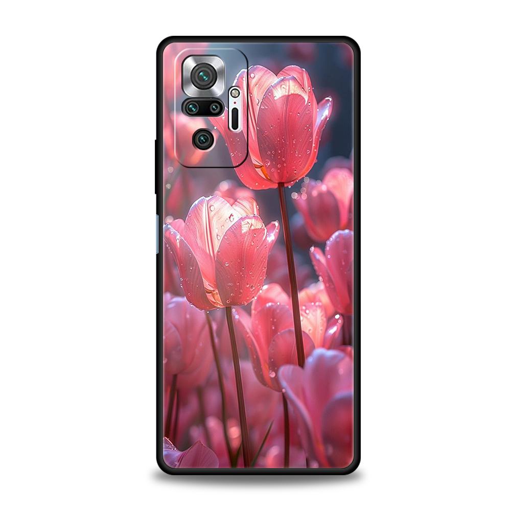 

Tulip Phone Case Cover for Redmi 14C 10C Note 14 13 12 10 11 Pro Plus 7 8T K40 K50 Gaming Pro Plus 5G Soft Shell Fundas Capa Bag Redmi K50