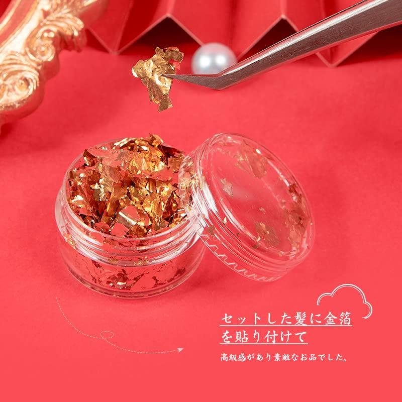 Hair Comb with Gold Graduation Hair Japanese Wedding Hair Hair Hair Accessory [OTAKUMARKET] Ornament, Leaf, Mizuhiki, Ceremony, Yukata, Furisode,