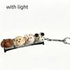 Finger Button 4 Key Mechanical Keychain Pressable Toy Mini Bread Model Pendant  Kids Gift