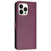 For iPhone 16 Pro Wallet Phone Case Leather Stand Cover with Strap
