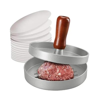 Burger Presi Yapışmaz Hamburger Patty Maker ile Balmumu Kağıt Alüminyum Burger Makinesi Mutfak Barbekü Izgara için
