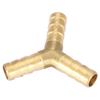 Brass Y 3Way Hose Barbed Connector Joiner Fitting Air Water Gas OD (8mm,4pcs)