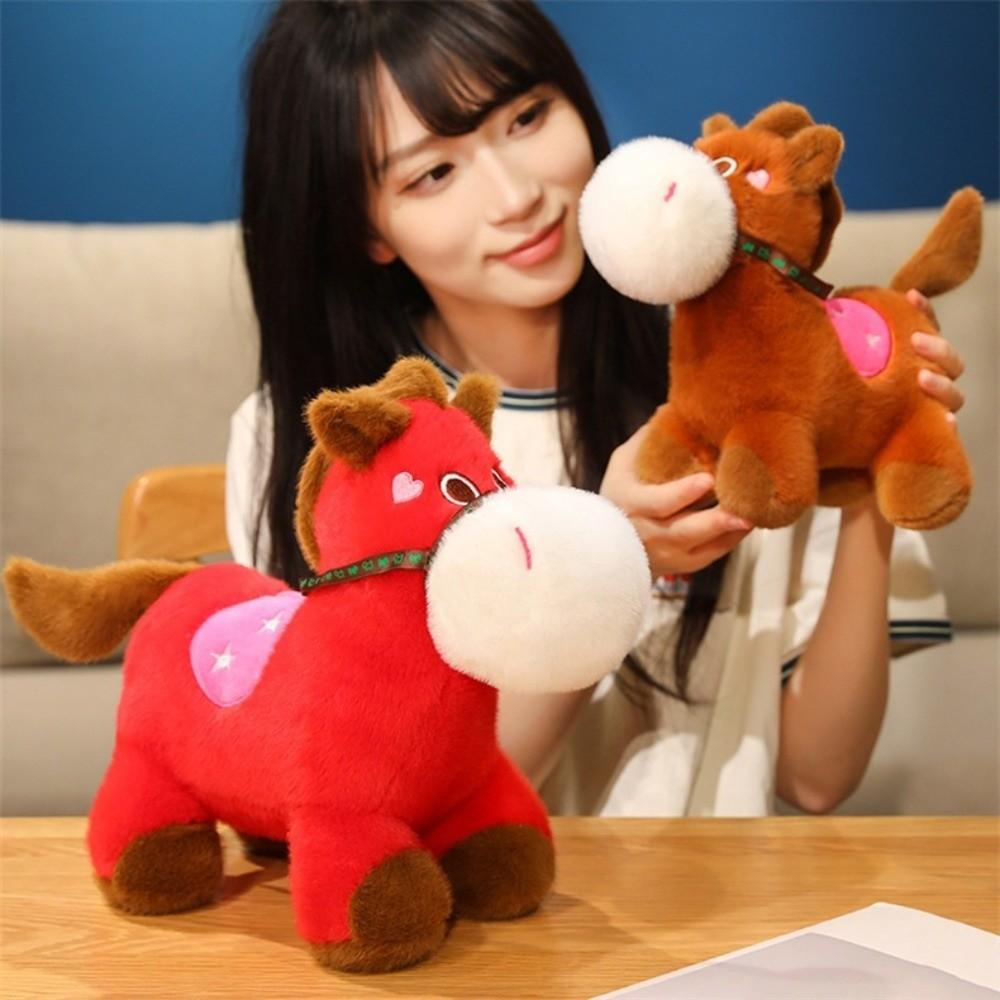 Cute 2026 Horse Plush Doll Mascot Dolls Zodiac Pony Figurine Lucky Horse Plush Toys Birthday Gift