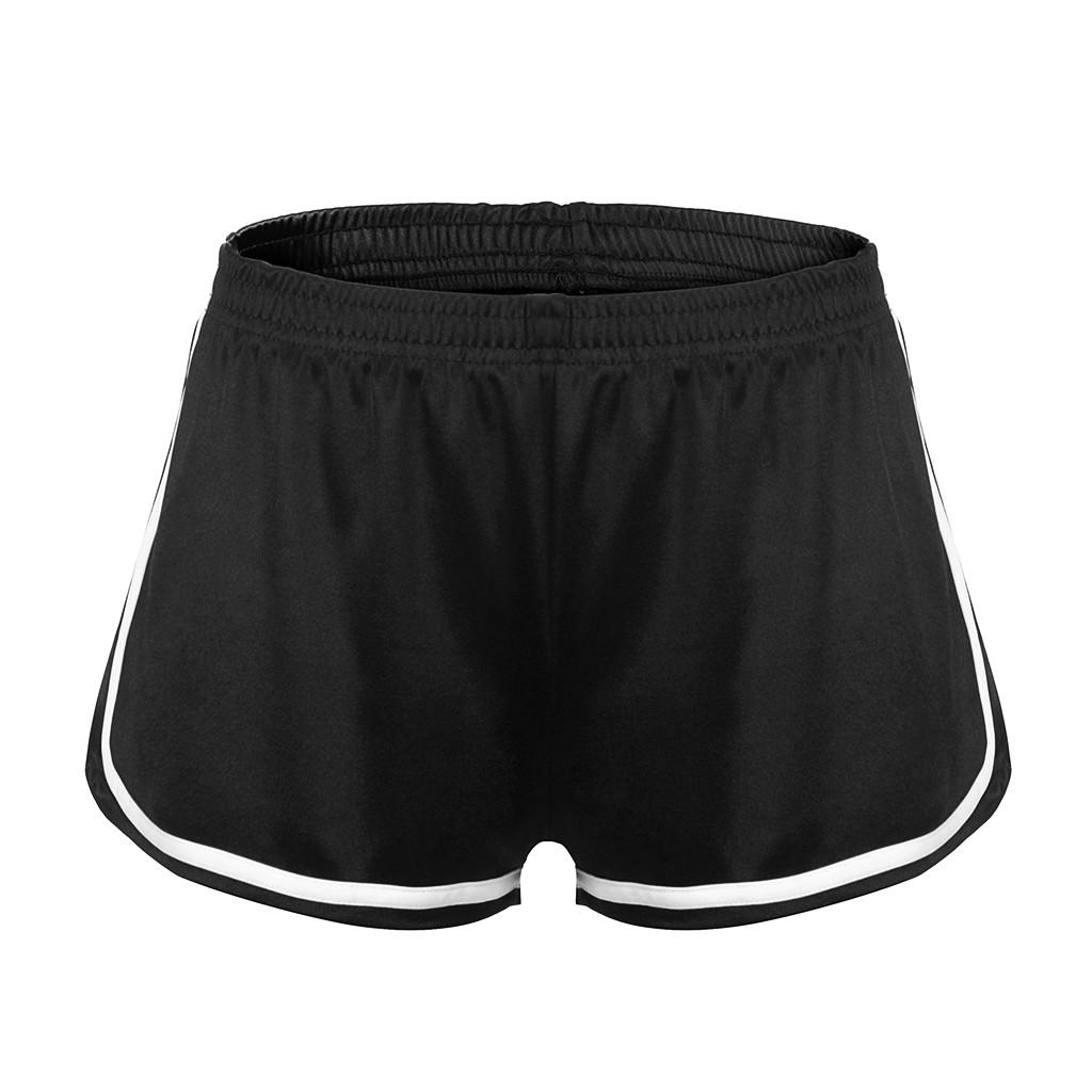 Women's satin smooth high waist slim edge running Home Shorts