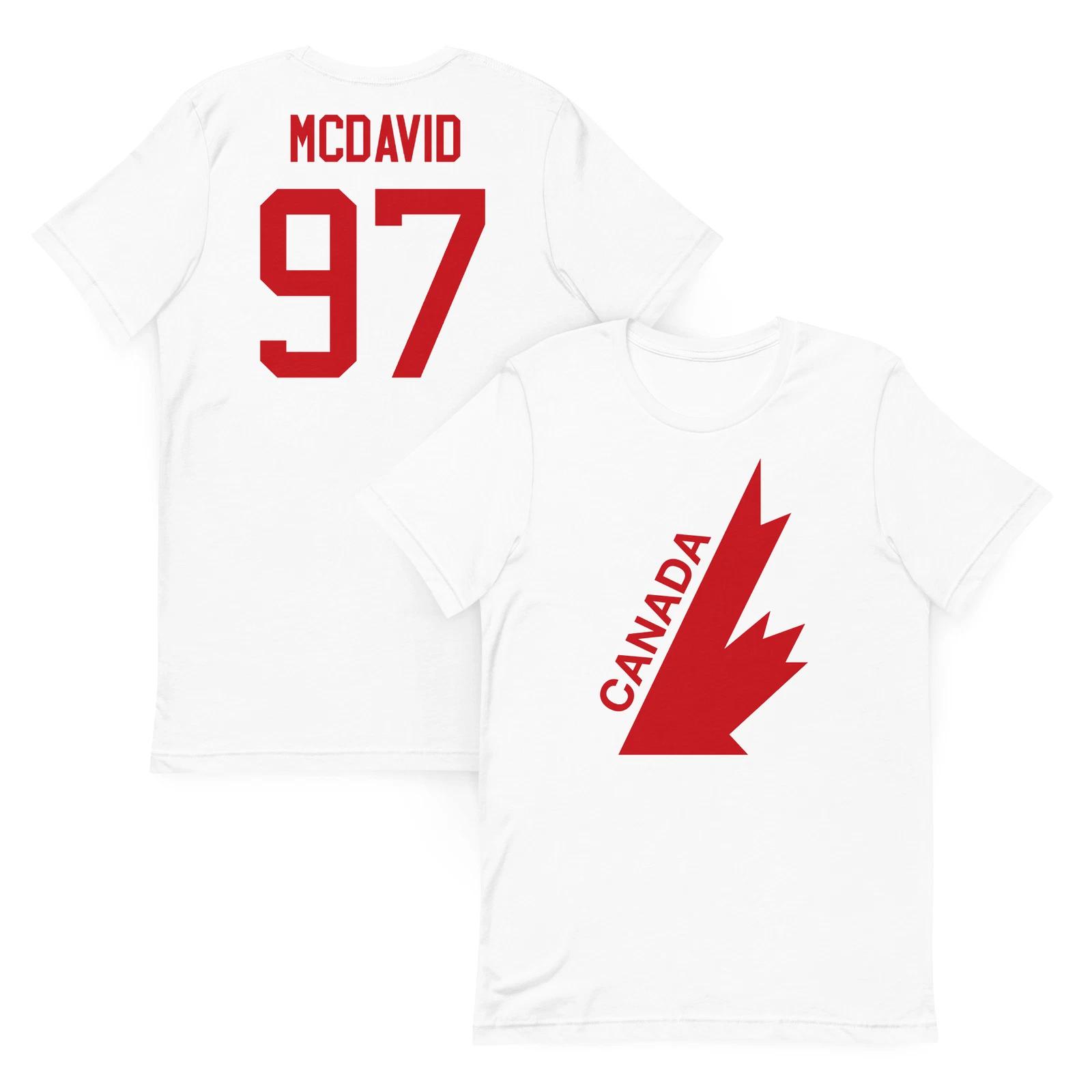 Retro Team Canada Connor McDavid 97 Jersey T-Shirt 4 Nations Faceoff 3XL