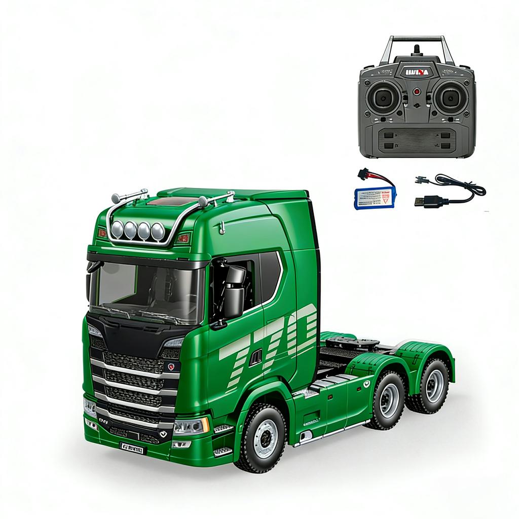 HUINA 770S Trailer Head 1501 1/18 Rc Tractor Radio Cntrolled Car 19 Ch Engineering Vehicle Truck with Light and Sound Toys Boys