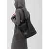 Large Capacity Distressed Canvas Tote Bag Women Lightweight Shoulder Handbag Winter Casual Daily Use