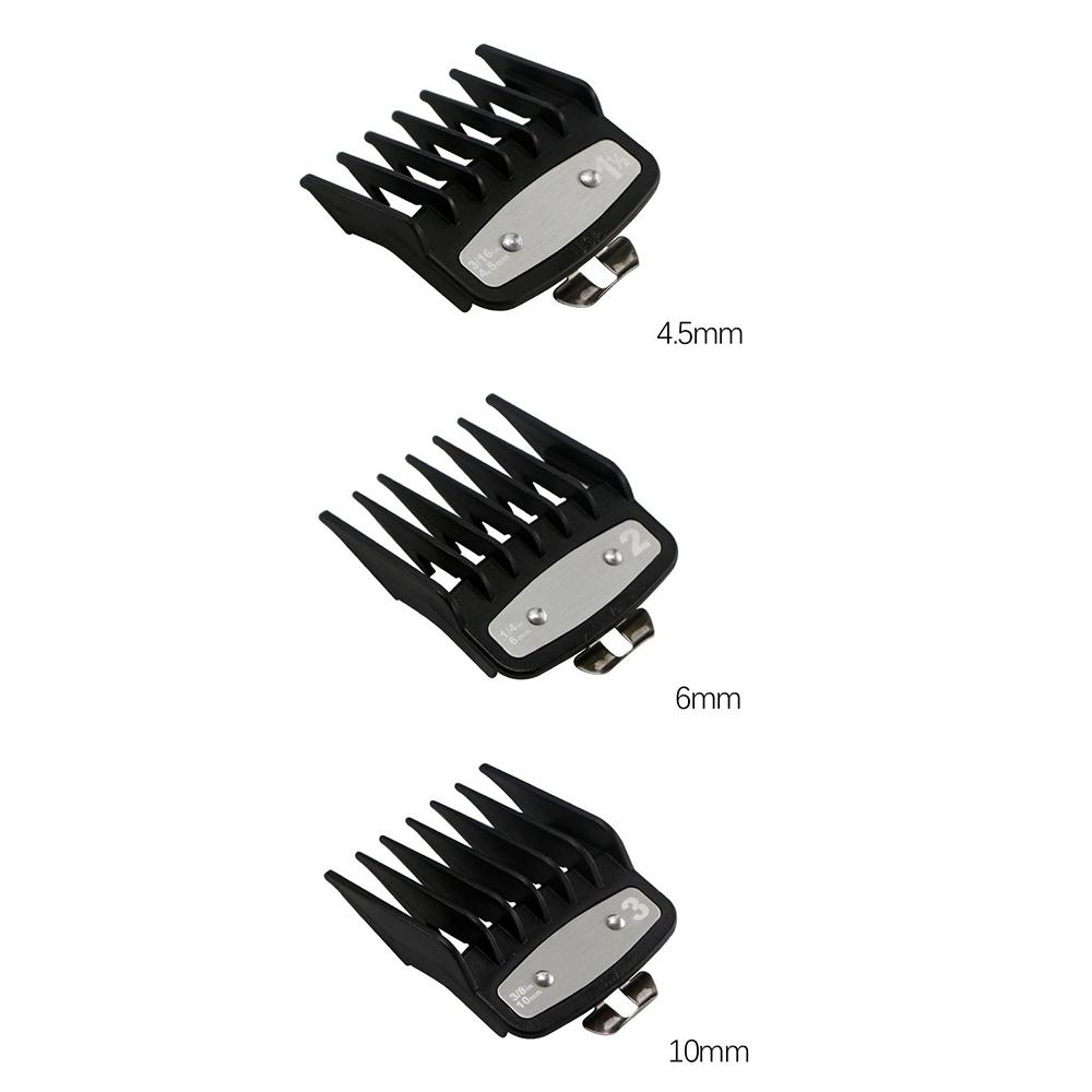 10Pcs Professional Cutting Hair Clipper Guides Combs For Wahl Accessories Black