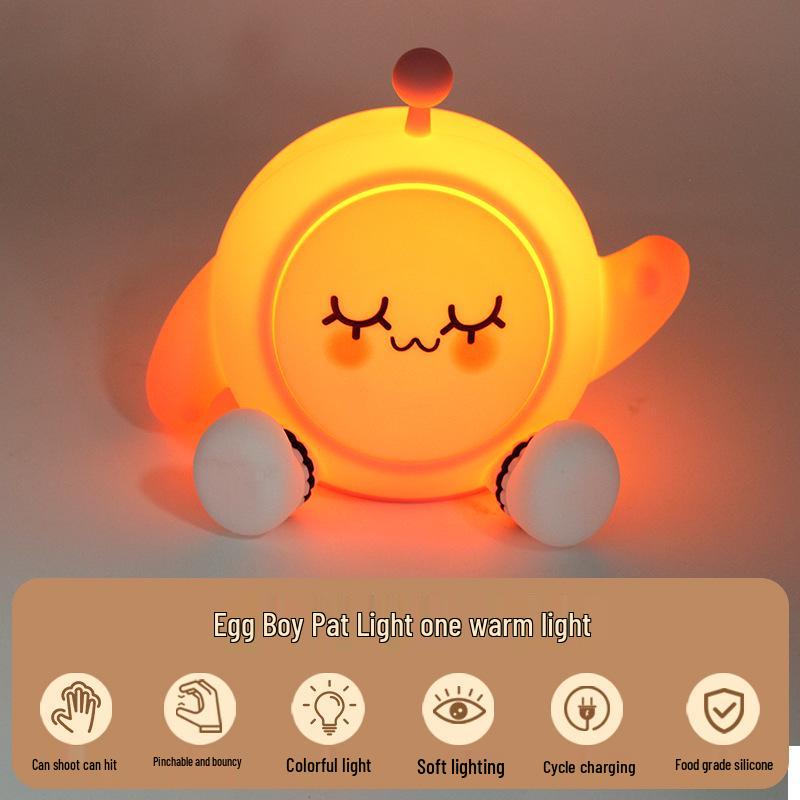 

Egg Party Silicone Cartoon Night Light for Kids Bedroom - Cute Atmosphere Lamp, Perfect for Boys & Girls Birthdays 1w