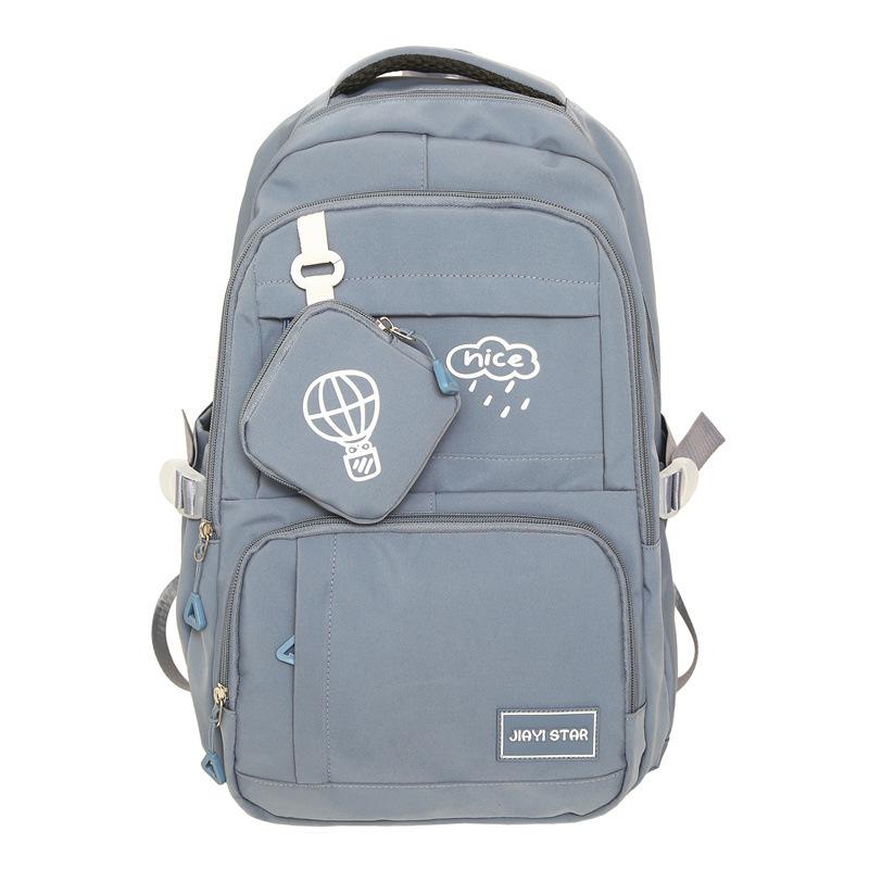 Schoolbag Wholesale New Backpack Women's Large Capacity Travel Backpack Lightweight Junior High School Student Schoolbag Simple Leisure