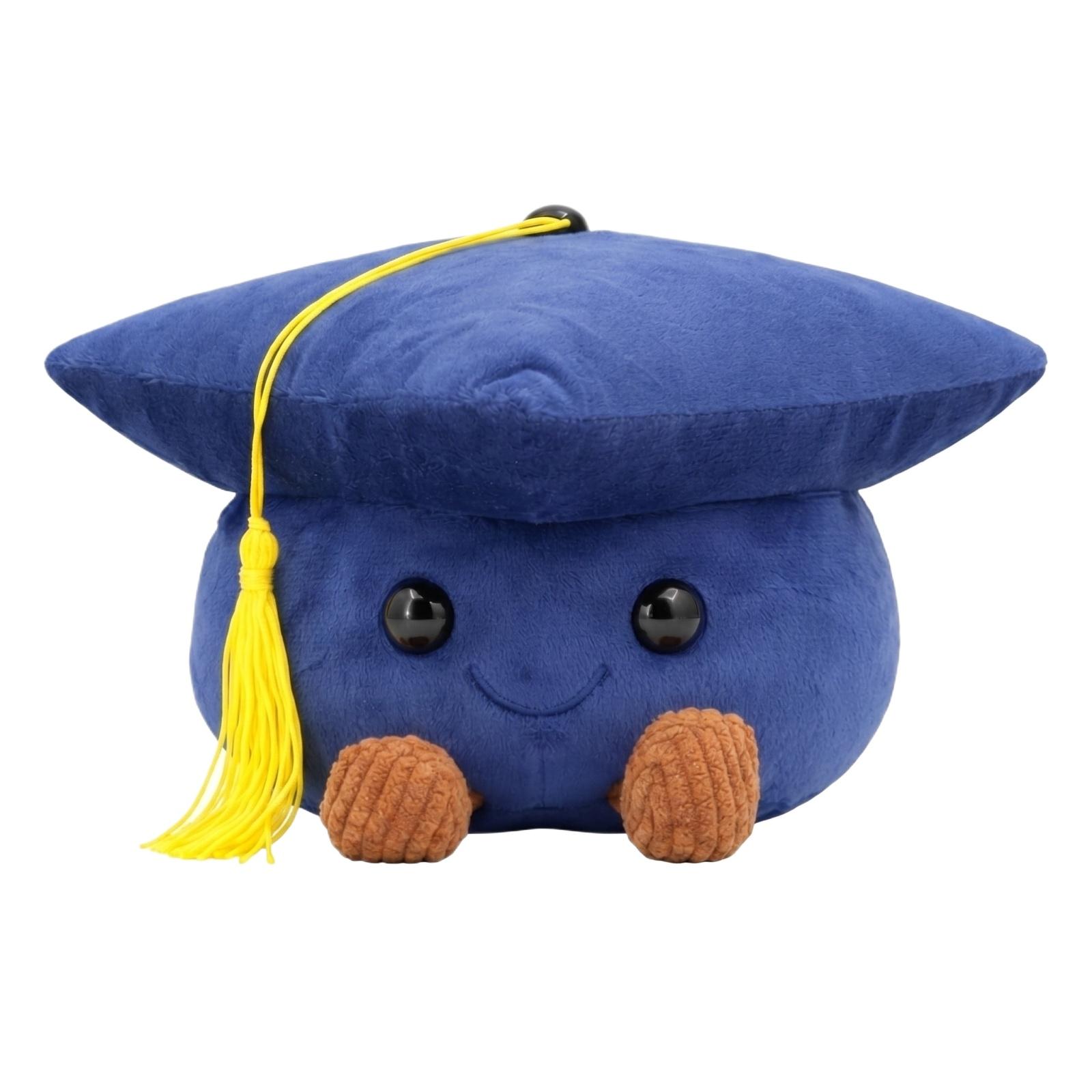 

Graduation Plush Toy Soft Stuffed Animal with Graduation Cap and Tassel Decorative Graduation Gift for Celebration and Keepsake One Size