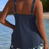 European and American Fashion Split Swimsuit Two-piece Conservative Shorts Sleeveless Printed Suit Beach Swimsuit