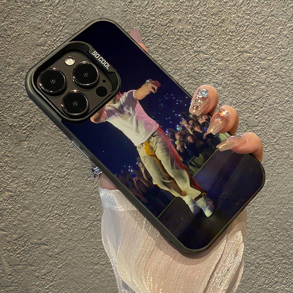 Coque de téléphone Rapper Y-Zola Pour IPhone 16 15 Plus 14 13 12mini 11Pro Max Bonbon Mate Anti-choc Housse Arrière